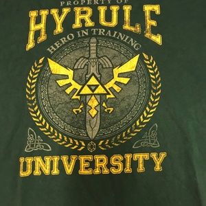 Hyrule University T-Shirt Sz Large Green